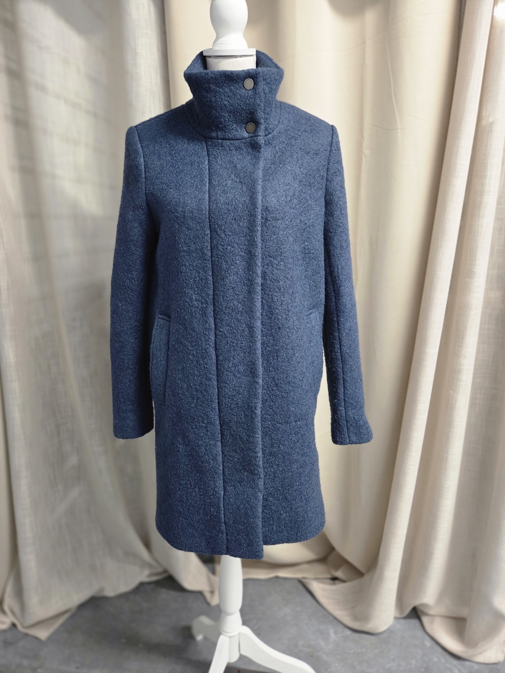 Mark New York Wool-Blend Pea Coat Scandi Nordcore Retro Size S
